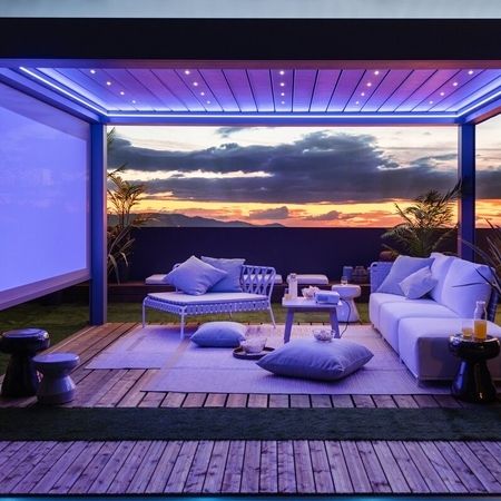 Lamellendach mit LED